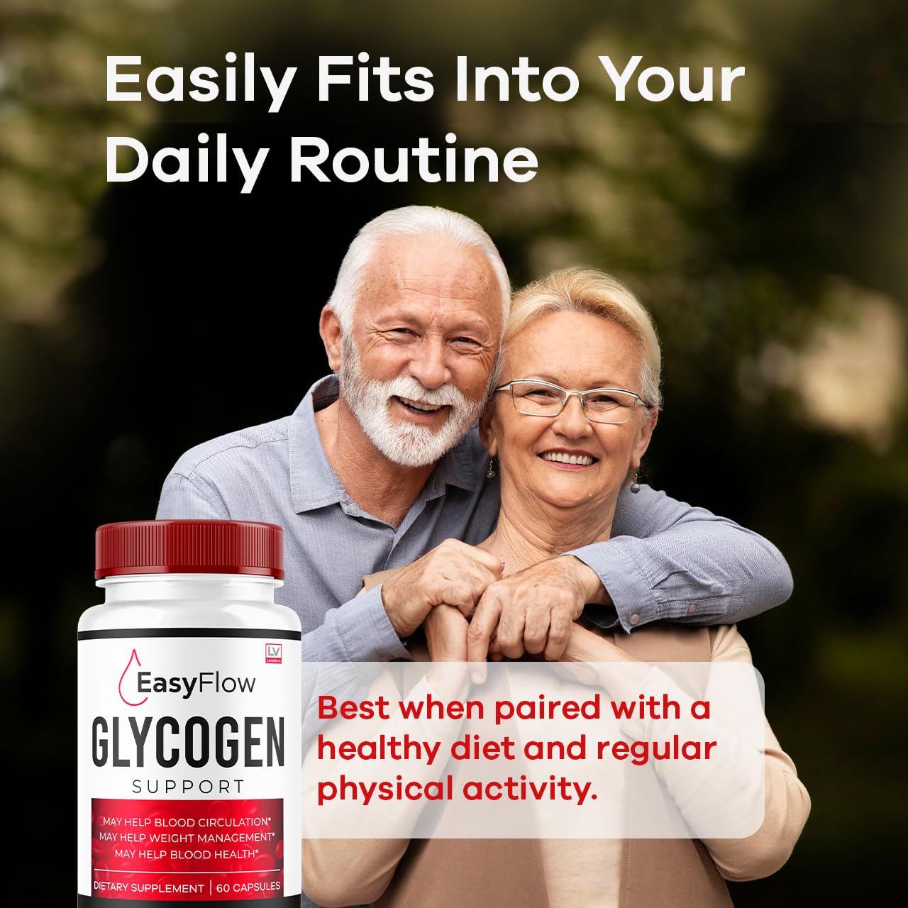 (2 Pack) Easy Flow Glycogen Support - EasyFlow Glycogen, Easy Flow, Easy Flow Glycogen Supplement, Glycogen Support Easy Flow, Easy Flow Glycogen, Glycogen Easy Flow, 120 Capsules for 2 Months