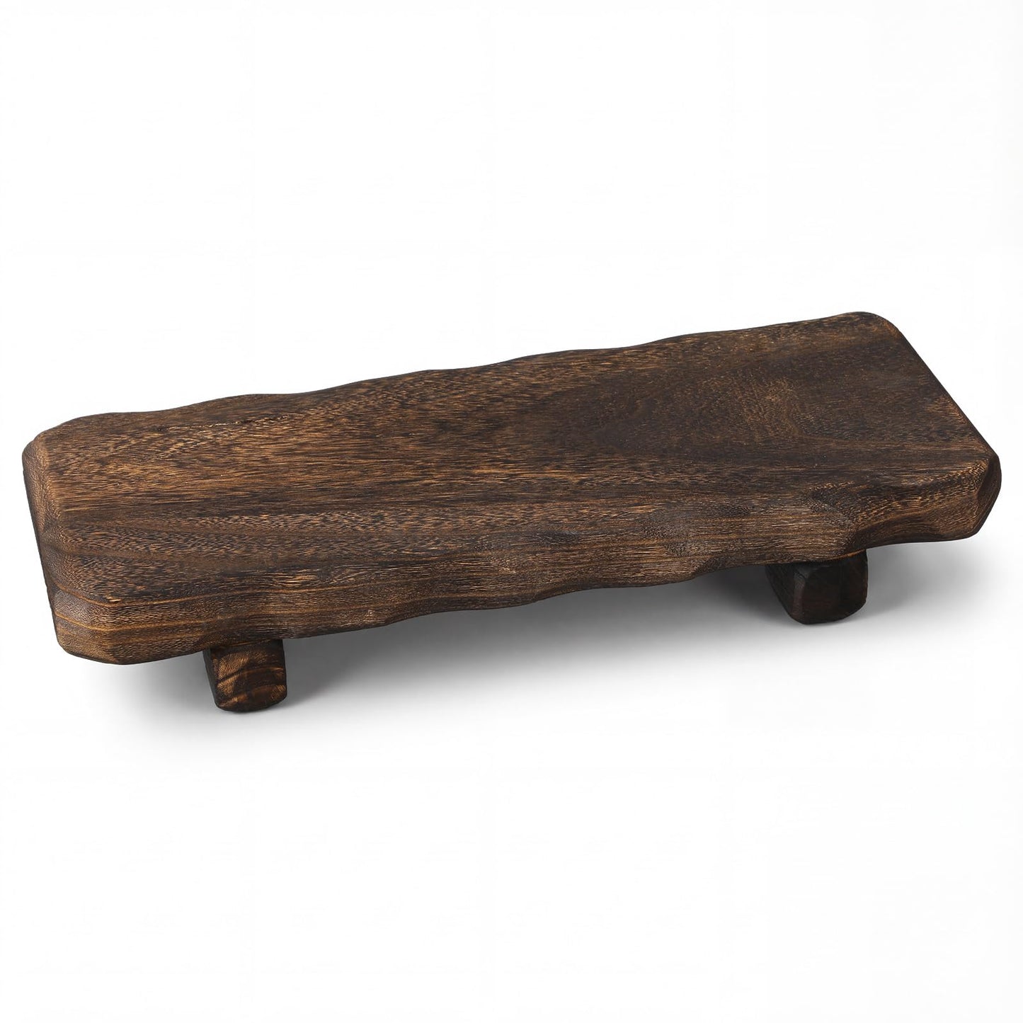 Briwooody 22 x 9 Inch Decorative Found Wood Board Farmhouse Wood Riser Pedestal Stand for Kitchen Bathroom Counter, Rustic Wooden Board for Plant, Jewelry, Vanity, Candle