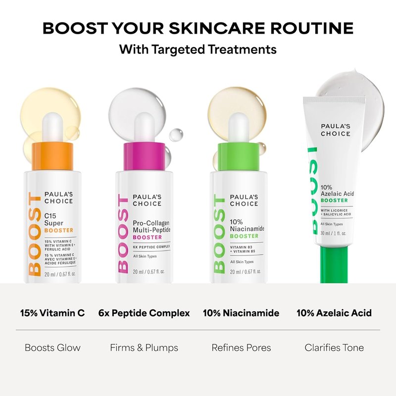 Paula's Choice BOOST C15 Super Booster - 15% Vitamin C Serum for Radiant Skin | Fragrance-Free, with Vitamin E & Ferulic Acid