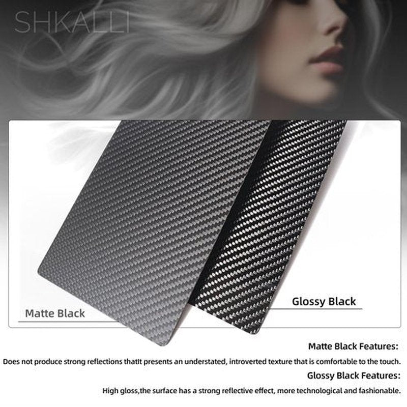 SHKALLI Professional Carbon Fibre Foil/Balayage Board,Highlighting Board, Hair Colouring Tool, Lightweight, flexible, sturdy.(Matte Black G)