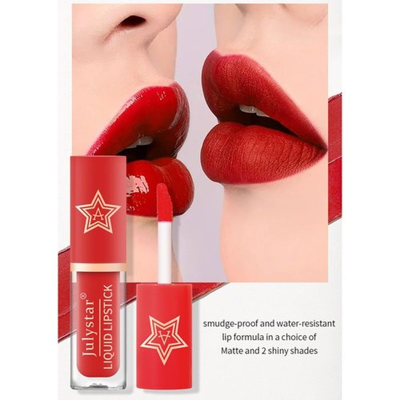 EnMart 6 Colors Velvet Matte Liquid Lipstick Set, Lip Glaze, High Pigmented Longwear Non-Stick Cup Not Fade Lip Gloss, Clear Lip Plumping Gloss, Lip Stain Set for Girls Women Waterproof Makeup (B)