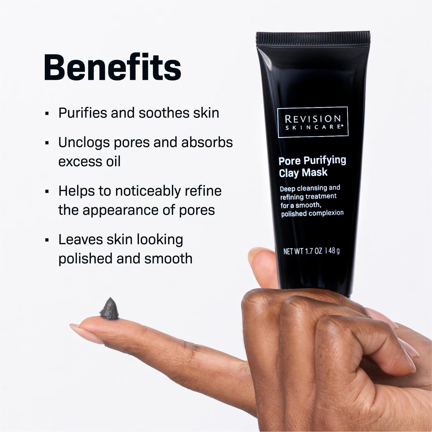 Revision Skincare Pore Purifying Clay Mask, Pore Cleanser with Salicylic Acid for Polished, Smooth Skin, 1.7 oz