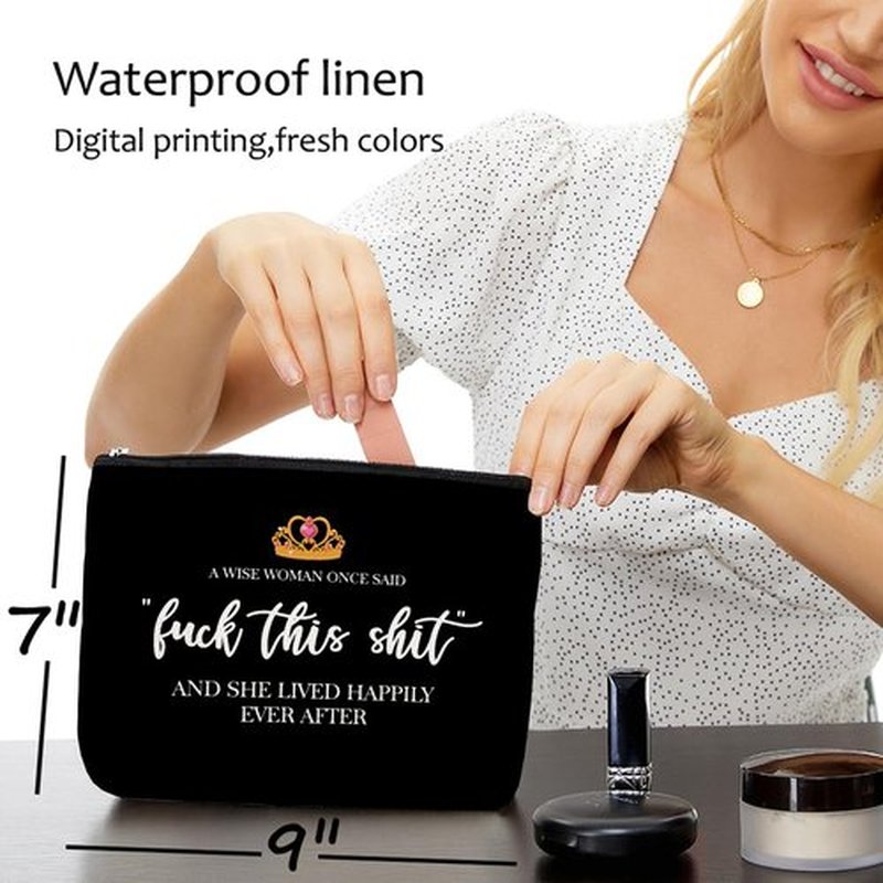 Funny Gifts for Women, Grandma, Strong Women Retirement Gifts Cool Gifts for Coworkers, Hostess Gift Ideas Gag Gifts Birthday Girls Weekend Fun Gifts Makeup Travel Bag Inspirational Cosmetic Bag