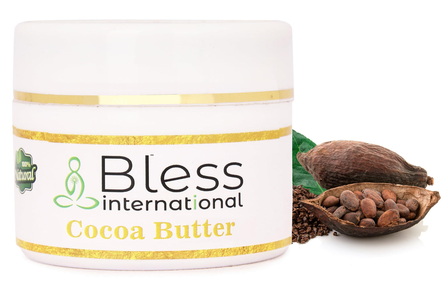 Bless-Organic-Raw-Cocoa-Butter-100%-Pure-Natural-Unrefined 4-OZ/115-GM