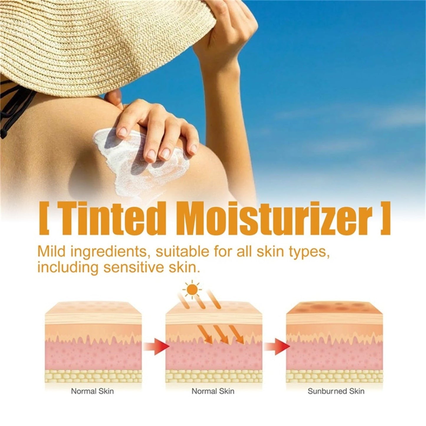 Tinted Sunscreen For Face SPF 50, 2 PCS Universal Protector Solar 50 Moisturizer, Hydrating Sun Essence Face Sunscreen, UV Defense, Travel Size, 50ml