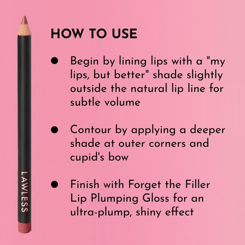 Lawless Women's Forget the Filler Definer Liner, Desert Mauve, Pink, 0.04 Ounce