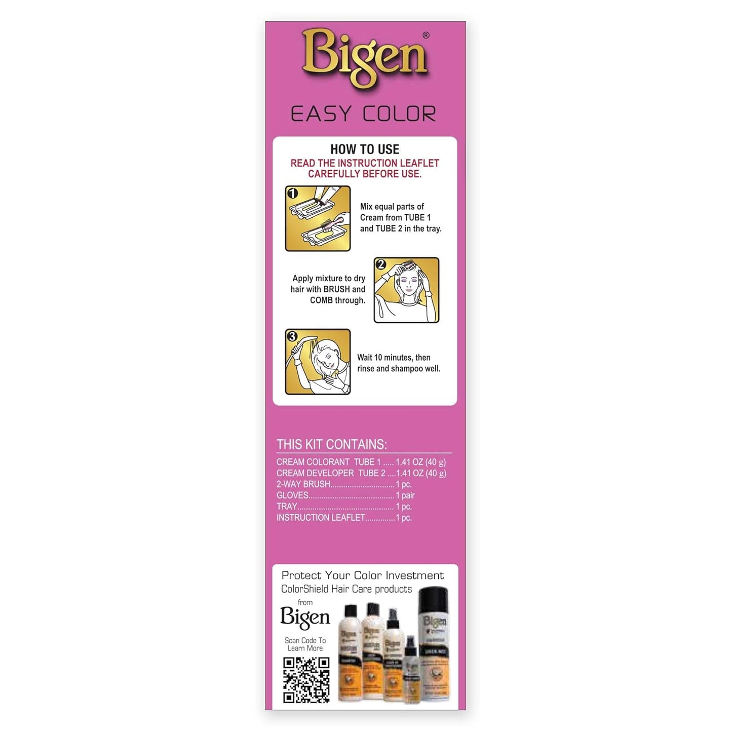 1N Bigen Easy Color for Women Natural Black-New Formula, New Look - 3 Pack