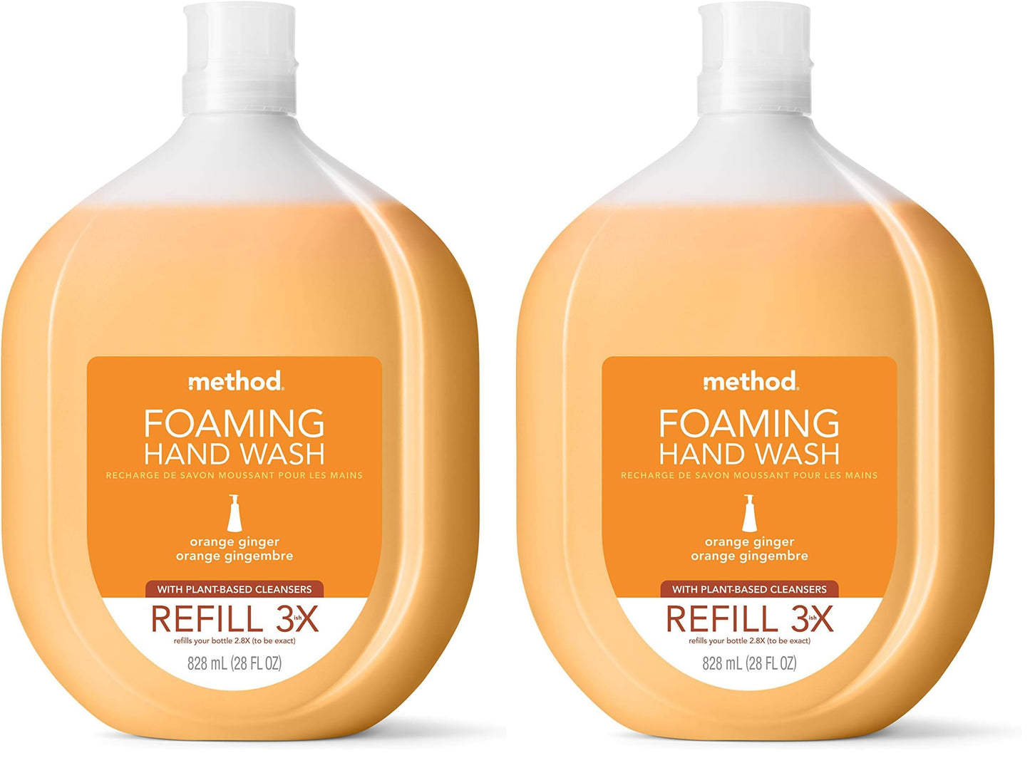 Method Foaming Hand Soap, Refill, Orange Ginger, 28 Ounce, 1 pack