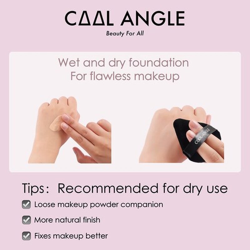 COOL-ANGLE 6Pcs Triangle Makeup Powder Puffs For Face Powder Flawless Beauty Soft Washable And Reusable Applicators For Under Eyes And Face Corners, Loose Setting Powder