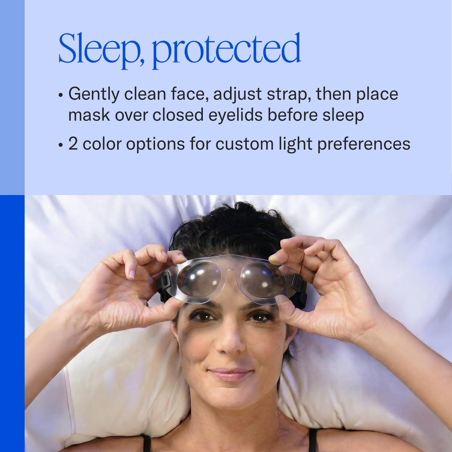 Eyeseals Hydrating Sleep Mask - Clear - Eye Masks for Sleep to Block Dry Air - Retains Moisture to Soothe Dry, Irritated Eyes and Provides Eye Care Overnight - CPAP Compatible, Latex-Free