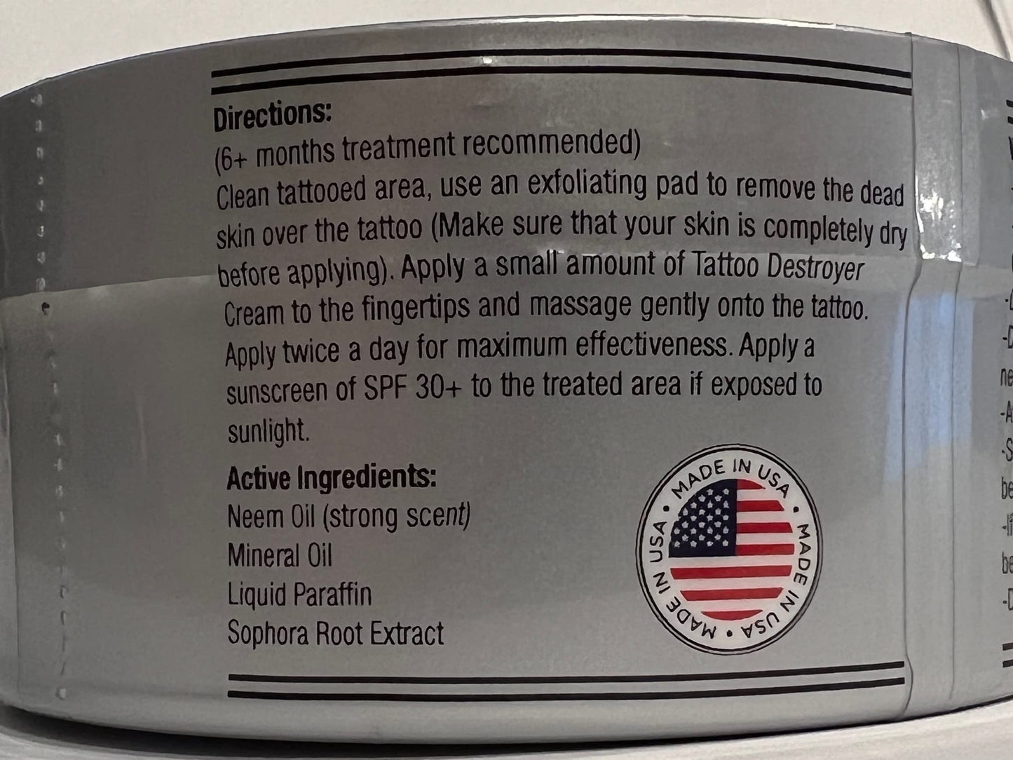 Tattoo Removal Cream 2 month spartan perform