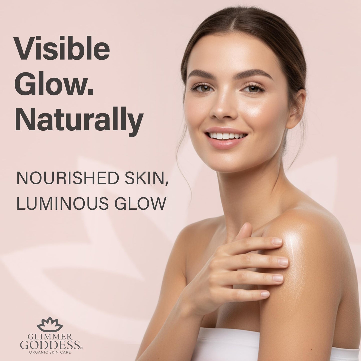 Glimmer Goddess Shimmer Body Butter with Organic Whipped Shea Butter for Hydration, Moisturizing & Silky Natural Glow - Diamond Sexy, 2 oz