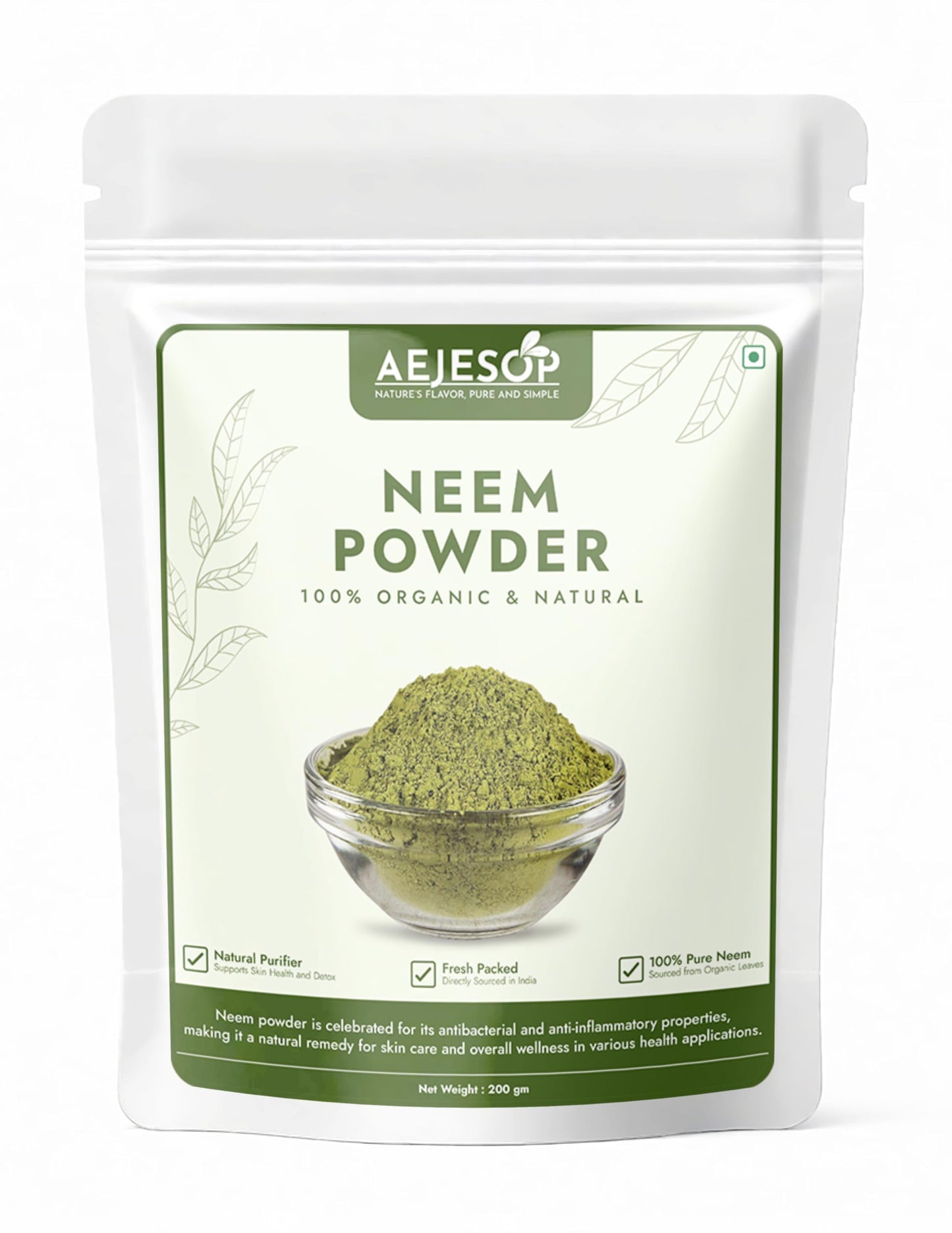 AEJESOP Neem Leaf Powder (Azadirachta Indica), 7oz(200g)