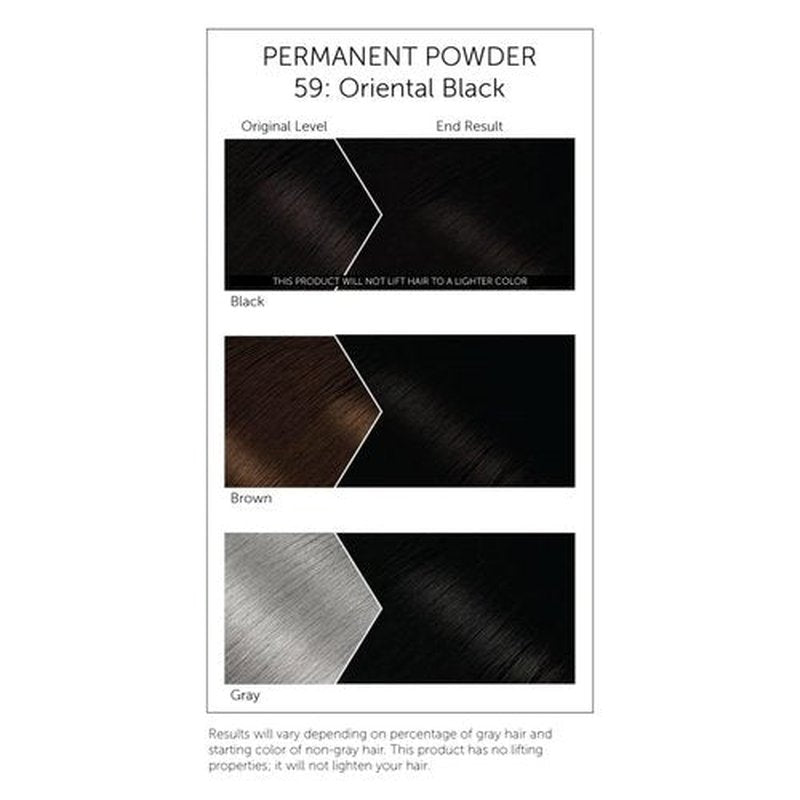 Bigen Permanent Powder Hair Color 59 Oriental Black 1 ea (Pack of 2)