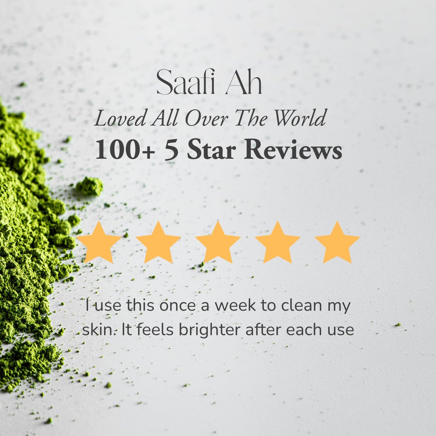 SAAFI AH ORGANICS Qasil Powder Natural Leaf Soap & Hair Cleanser | Sidr Gentle Brightening & Exfoliating Face, Body & Shampoo Wash | Clarifying for Pores & Blemish-Prone Skin | 5 oz (Large)