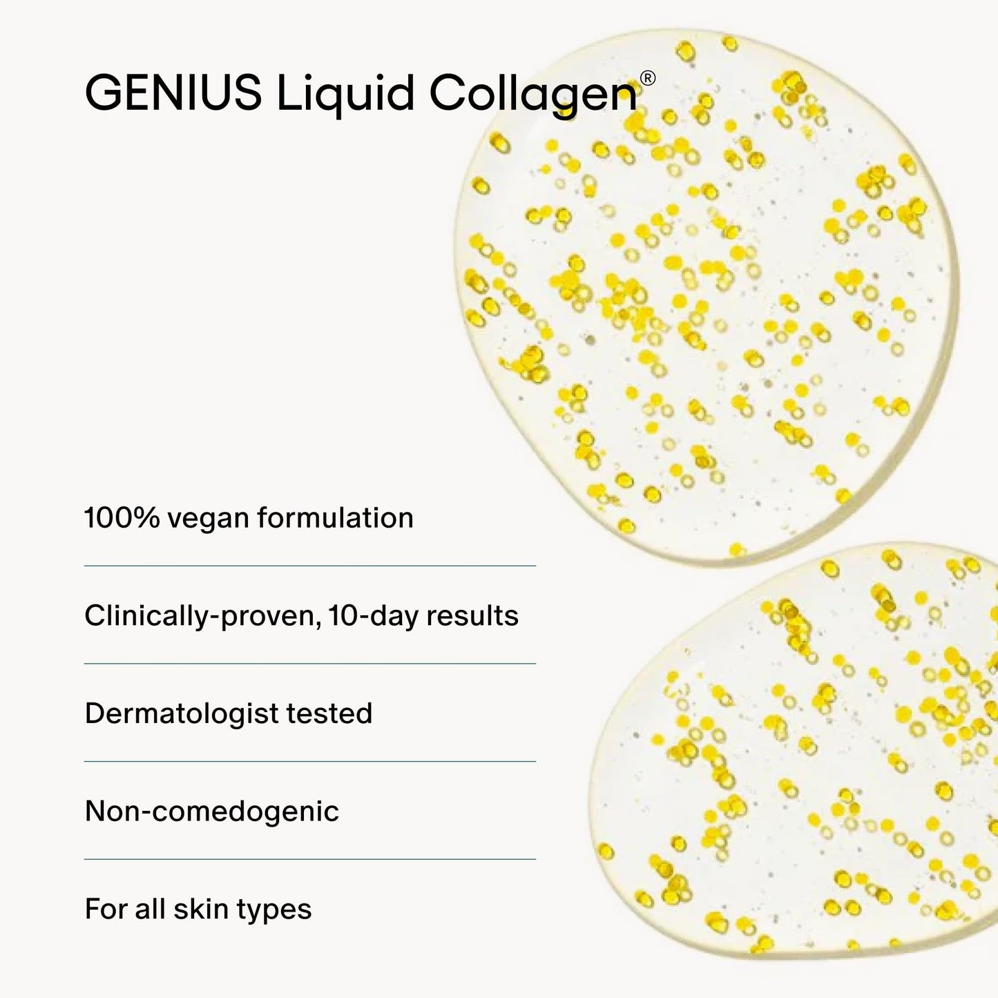 Algenist GENIUS Mini Liquid Collagen Serum - Firming & Hydrating Vegan Face Serum with Alguronic Acid + Vitamin E - Helps Visibly Minimize Fine Lines + Wrinkles & Improve Elasticity (0.21 oz)
