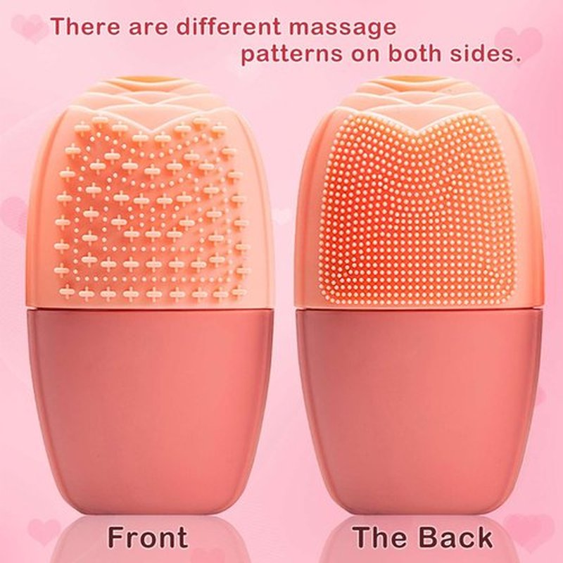 KOGITI Ice Mold for Face, Ice Roller for Face & Eye, Beauty Facial Ice Rollers Ice Holder Mold Face Puffiness Relief Massage Skin Care Tools, Ice Facial Cube (Brush-Pink)
