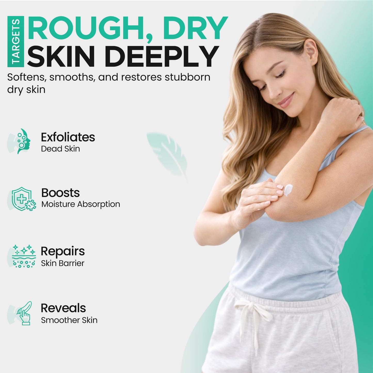 CLEAR 40 Urea Gel 40% (4 oz) with Tea Tree & Coconut Oil & Aloe Vera – Intensive Moisturizing & Exfoliating Gel for Dry Rough Skin, Feet, Heels, Elbows, Hands & Nails – Fast Absorbing Hydration