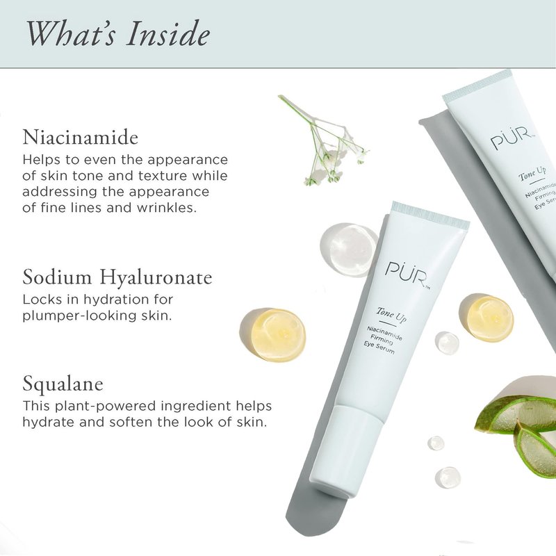 PÜR MINERALS Tone Up Niacinamide Firming Eye Serum for Women