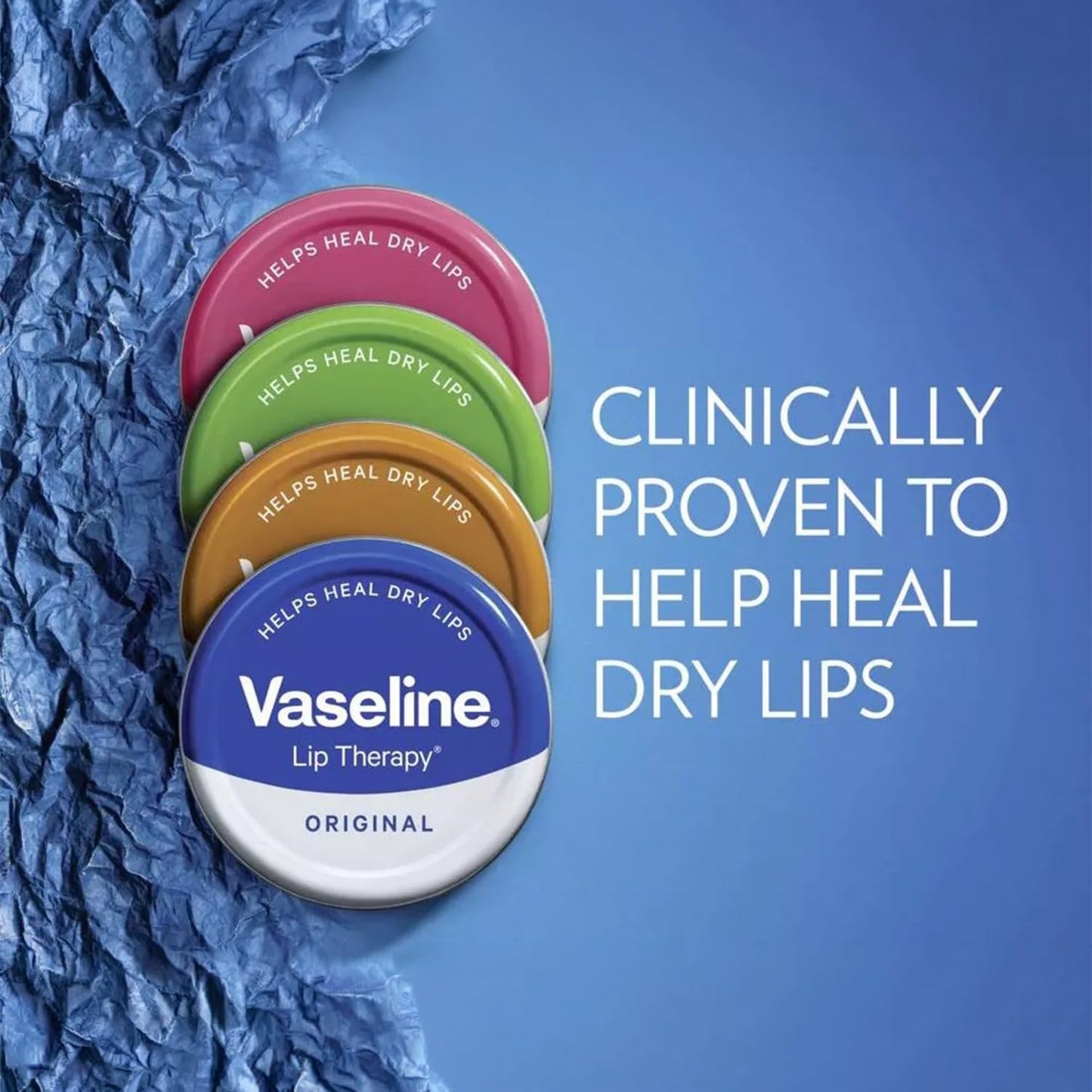 Vaseline Lip Therapy Lip Balm Tin Rosy Lips 0.6 oz 6 Count