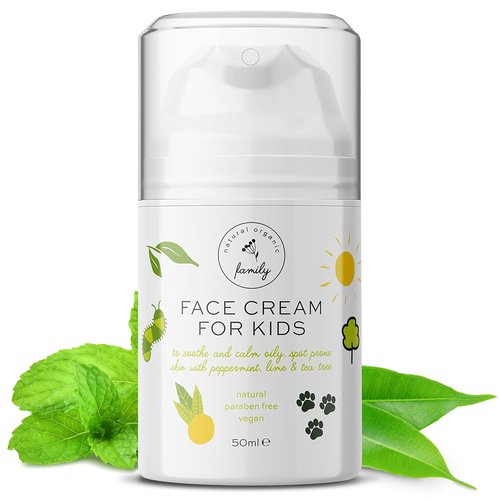 Face Moisturizer with Hyaluronic Acid Face Cream for Kids - Facial Cream & Gentle Moisturizer with Strawberry Extract & Vitamin E - Daily Facial Cream Moisturizer for Dry & Sensitive Skin 50ml