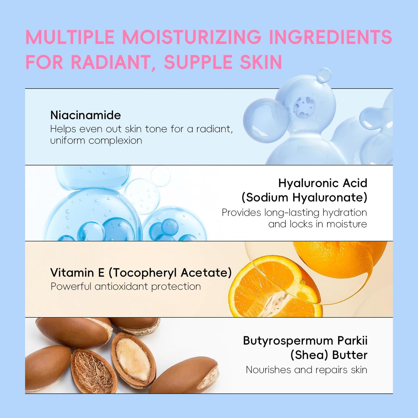 QUIYUM Sakura Collagen Skincare Set - 8-Piece Glass Skin Routine with Cleanser, Toner, Serum, Eye Cream, Moisturizer | Hydration, Firm, Glow for All Skin Types, Skin Care Gift Sets, for Mother's Day