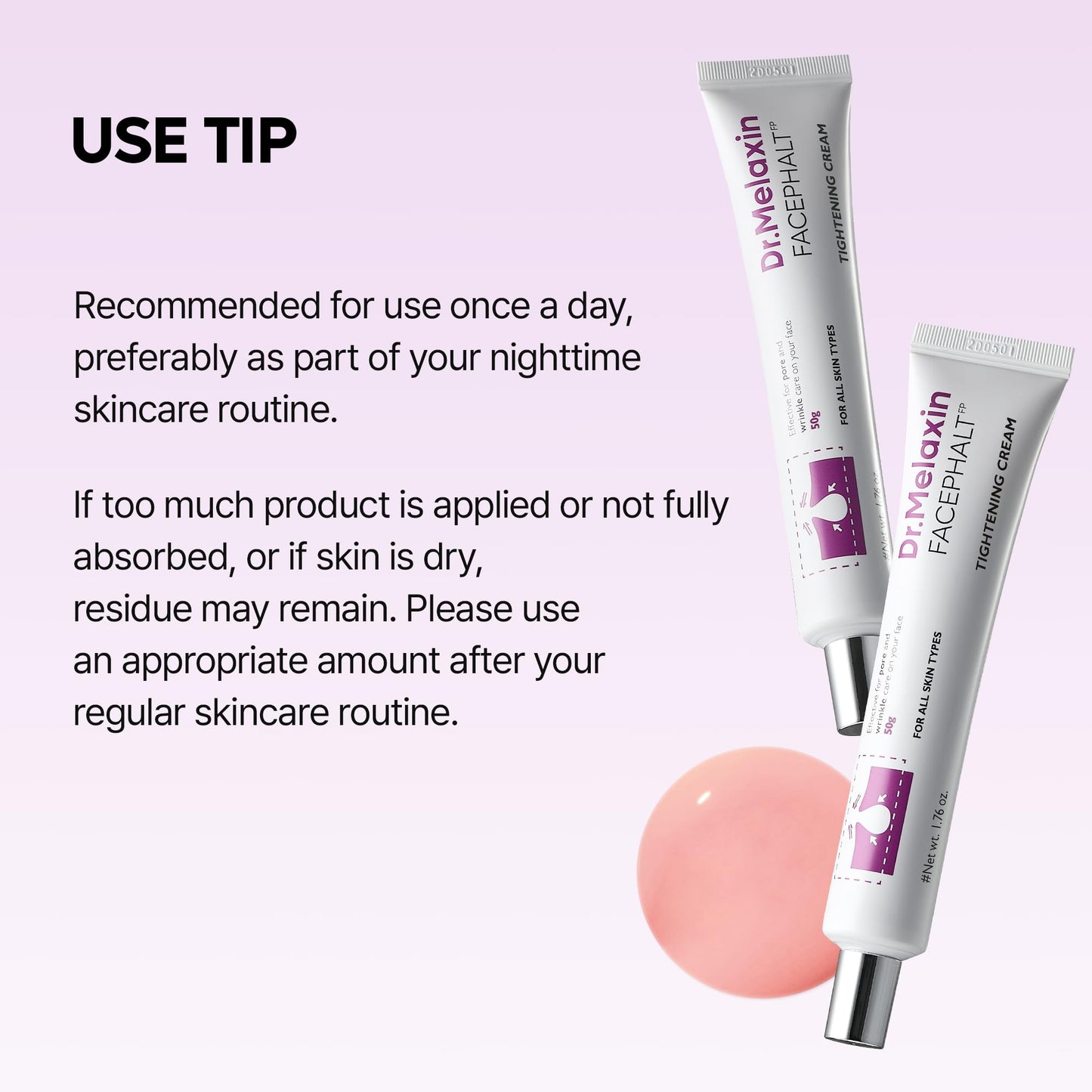 Dr. Melaxin Face Phalt Tightening Cream, 1.7 fl oz (50 ml), Pores, Lifting, Wrinkles, Hali, Sebum, Collagen, Volume, Calamine, Korean Skin Care, Korean Cosmetics