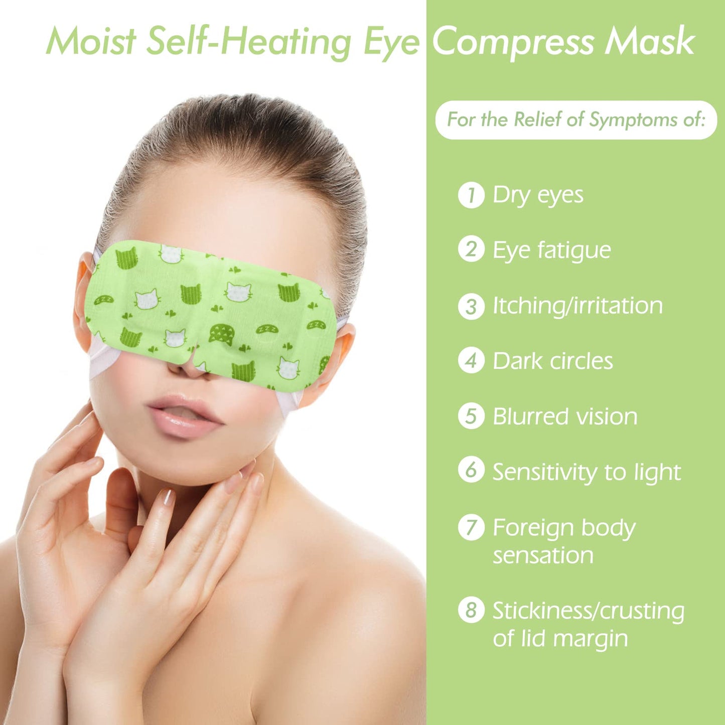 Jekeno Steam Eye Mask, 20 Packs Eye Masks for Dry Eyes, 40-60 Minutes Self Moist Warm Compress Heated Disposable Mask for Sleep, Spa Relaxing Trip Gifts, Travel Essentials for Women Men