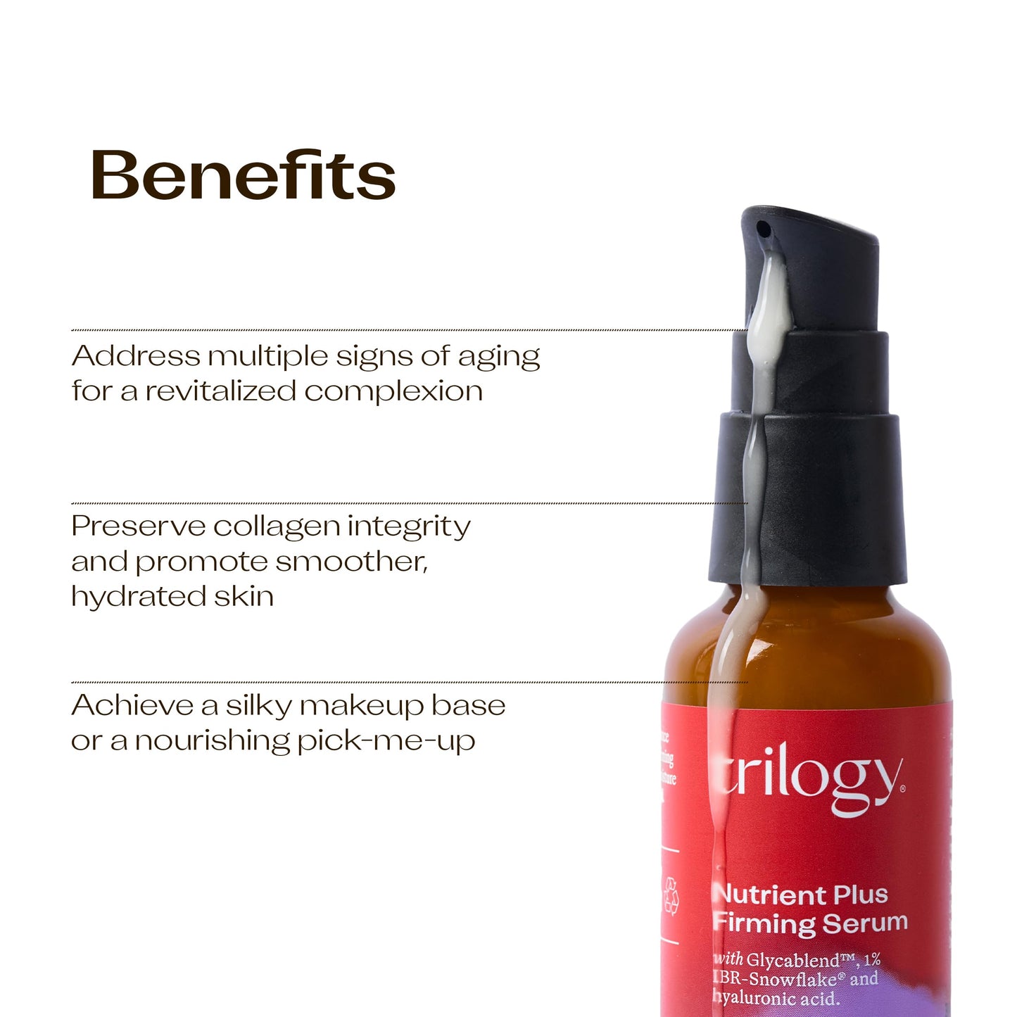 Trilogy Nutrient Plus Firming Serum, New Formula with IBR-Snowflake, 1.0 fl oz