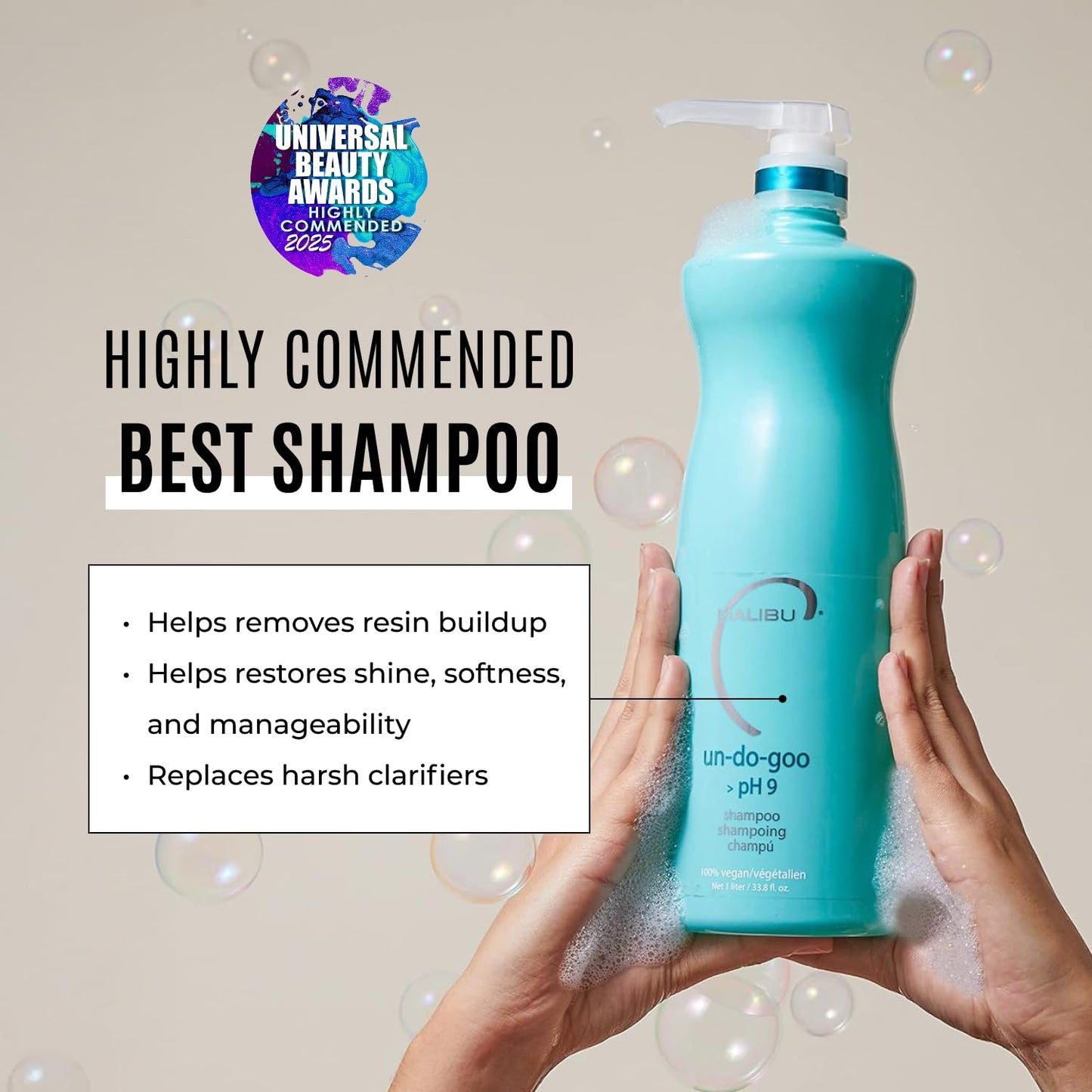 Malibu C Un-Do-Goo Clarifying Shampoo - Sulfate-Free, Removes Product Build-Up & Restores Shine