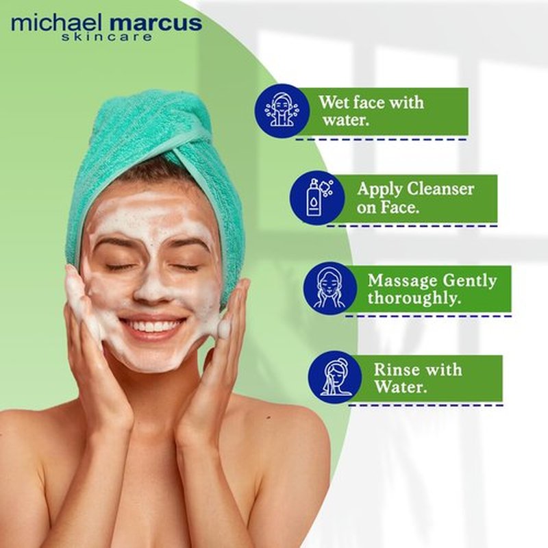 Michael Marcus 3 in-1 Try Me Cleansing Set with Jojoba Cleanser, Cleanse Foaming Aloe & Deep Pore Cleanser – Gentle Skin Purifying Facial Cleansers Gift for Men & Women of All Skin Type – 2 Fl oz Each