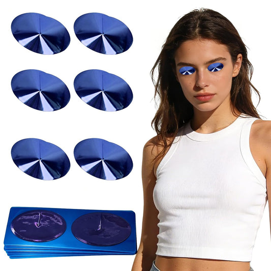 Tanning Eye Protection - Disposable Crystal-Clear Cones for Tanning Beds | 50 Pairs, Dark Blue