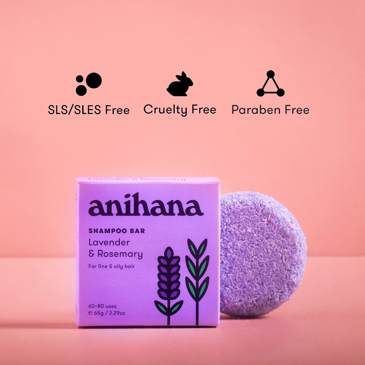 ANIHANA Shampoo and Conditioner Bars for Thin Fine Oily Hair, Gives Hair Volume & Body, Natural Healthy Look and Shine, Paraben Free