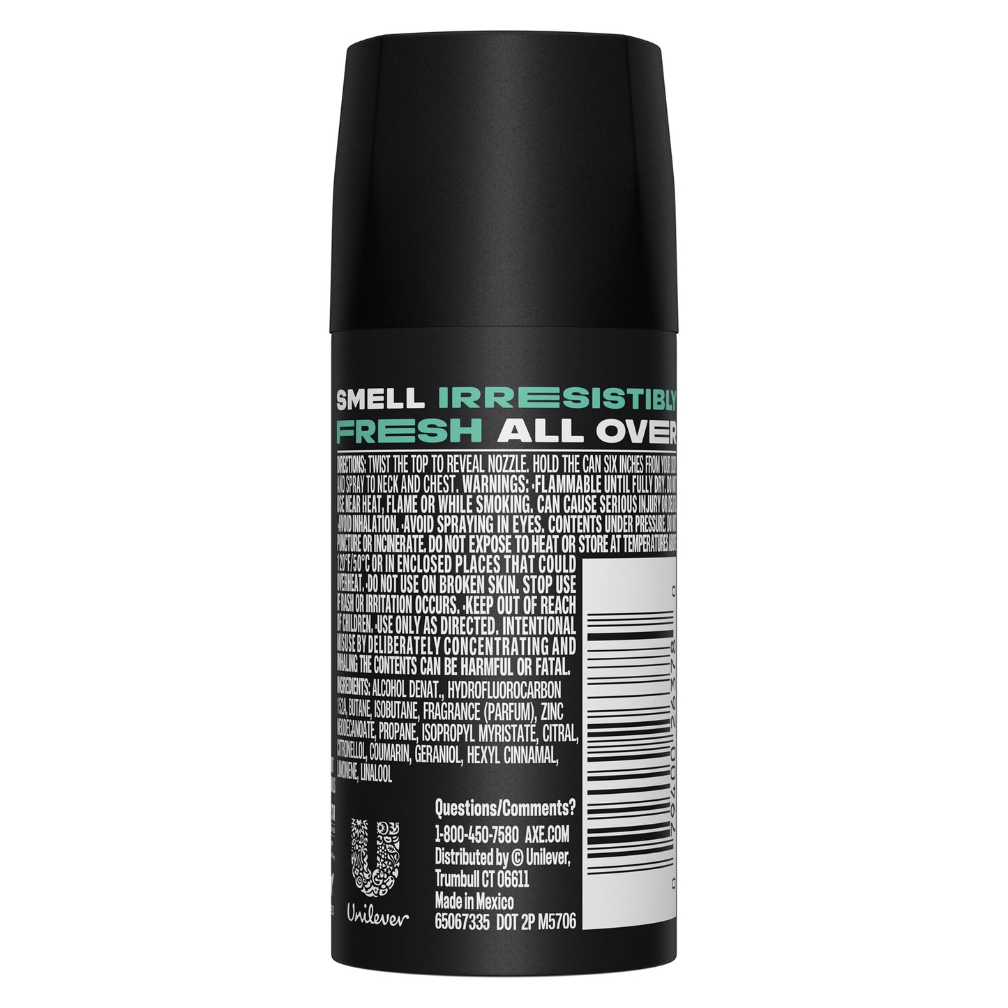 AXE Men Travel Deodorant, Aluminum-Free, Bodyspray, Apollo 6-Pack – 48H Anti-Sweat Protection, TSA-Approved Body Spray, 1 Oz Ea