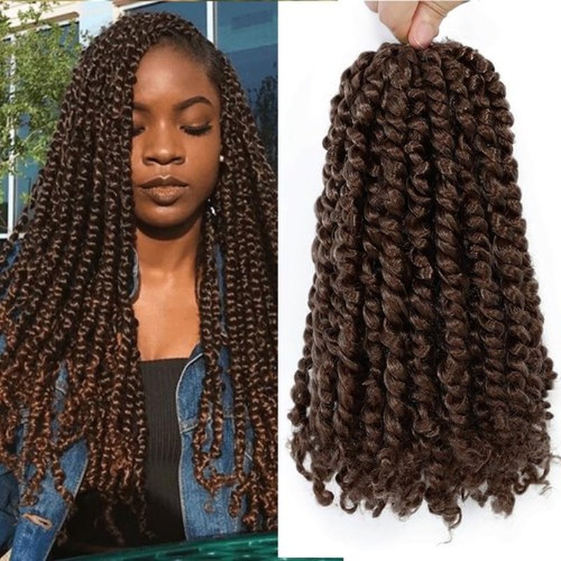 Felek Passion Twist Crochet Hair 6-24inch 8 Packs Pre Looped Twist Crochet Hair For Black Women Natural Soft Pre Twisted Passion Twist Crochet Hair (#30, 18inch)