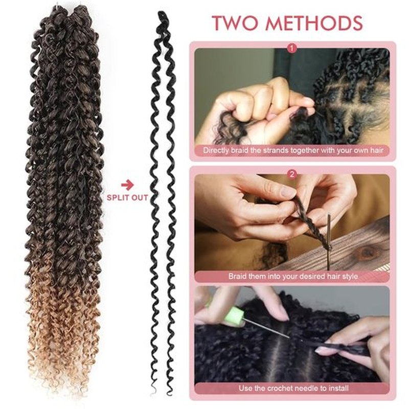 Pelokaa Passion Twist Hair - 16 Inch 6packs Ombre Blonde Water Wave Crochet Braids Synthetic Braiding Hair Extensions (16 Inch, T1B/27-6P)