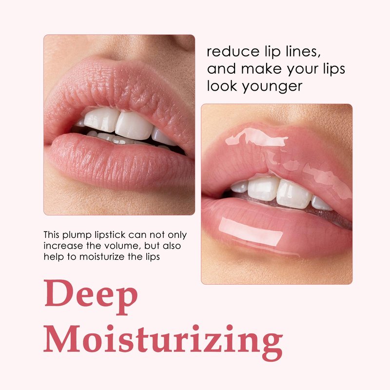 FREEORR Lip Plumper, Extreme Plumping Lip Fuller, Hydrating and Transparent Lips Balm, Volumizing formula, Youthful Fuller Gloss, Smoother Lips and High Glossy, Non-Sticky-03 Pink, 0.21 Fl Oz