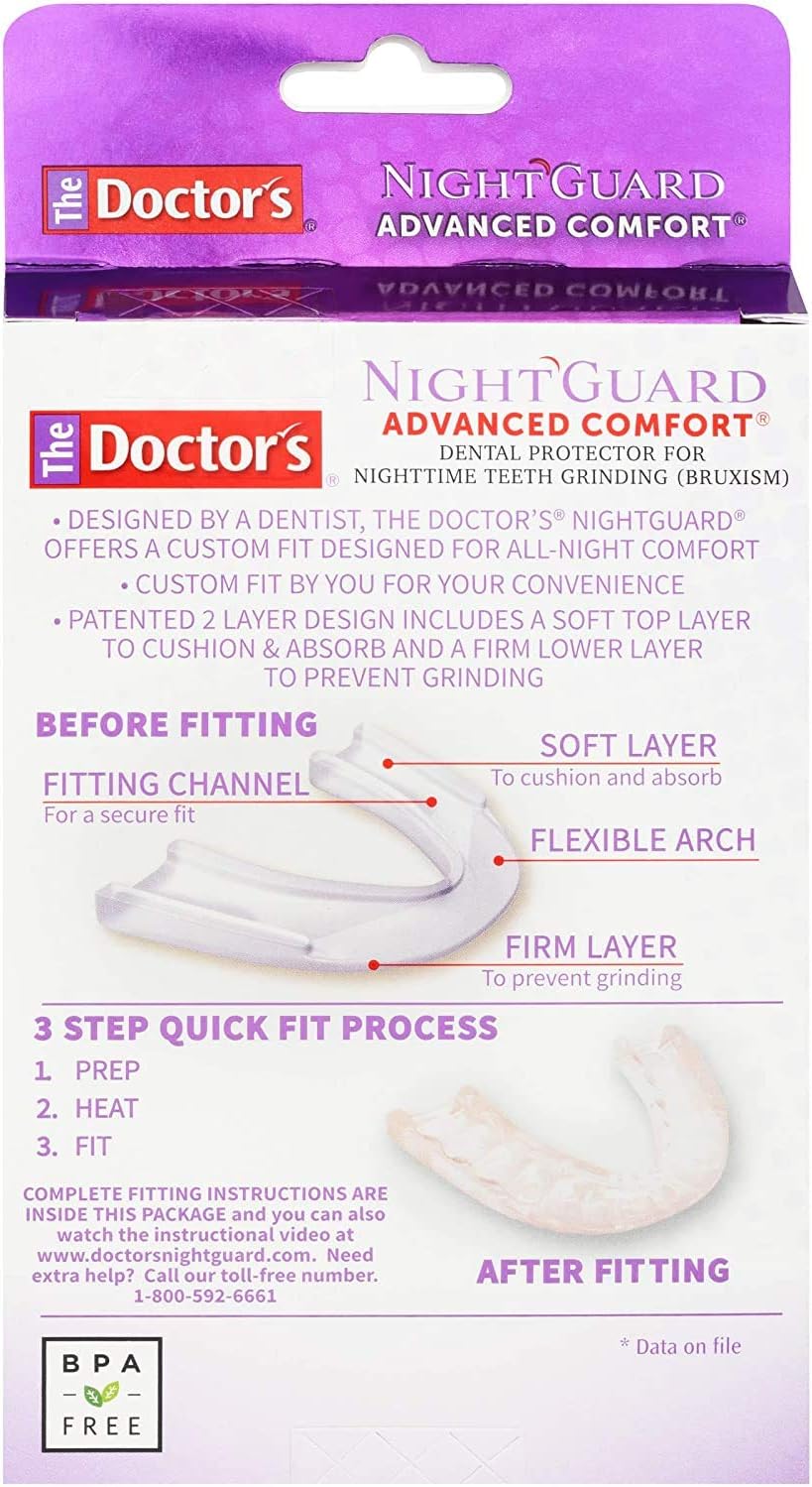 The Doctor's Nightguard, Dental Guard for Teeth Grinding (1 Count (Pack of 1))