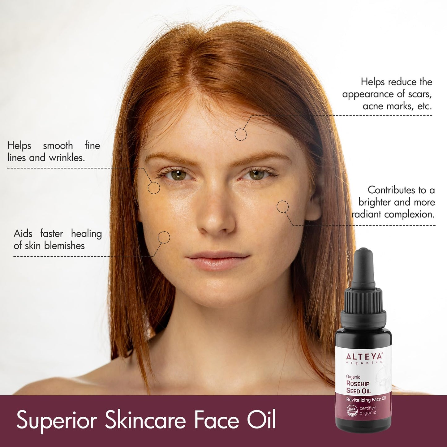 Alteya Rosehip Seed Oil USDA Certified Organic Face Oil (0.68 Fl Oz)