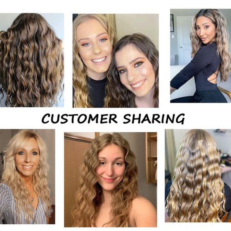 BLUETOP Three Barrel Curling Iron, Ceramic Hair Waver with LCD Display, Adjustable Temp Triple Barrel Crimper Hair Tool, Fast Heating Iron, Wavy Hair, Dual Voltage, 1 Count (Pack of 1)