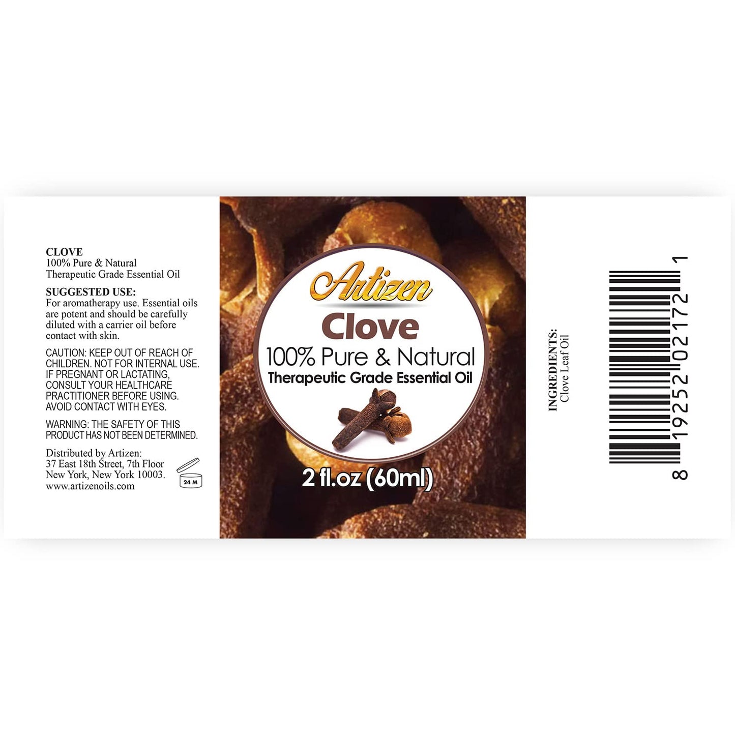 Artizen 2oz Oils - Clove Essential Oil - 2 Fluid Ounces