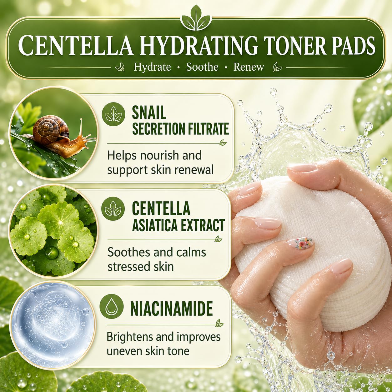 200 Count Toner Pads-Soothing Formula,Gentle Texture,Skincare Toner Pads
