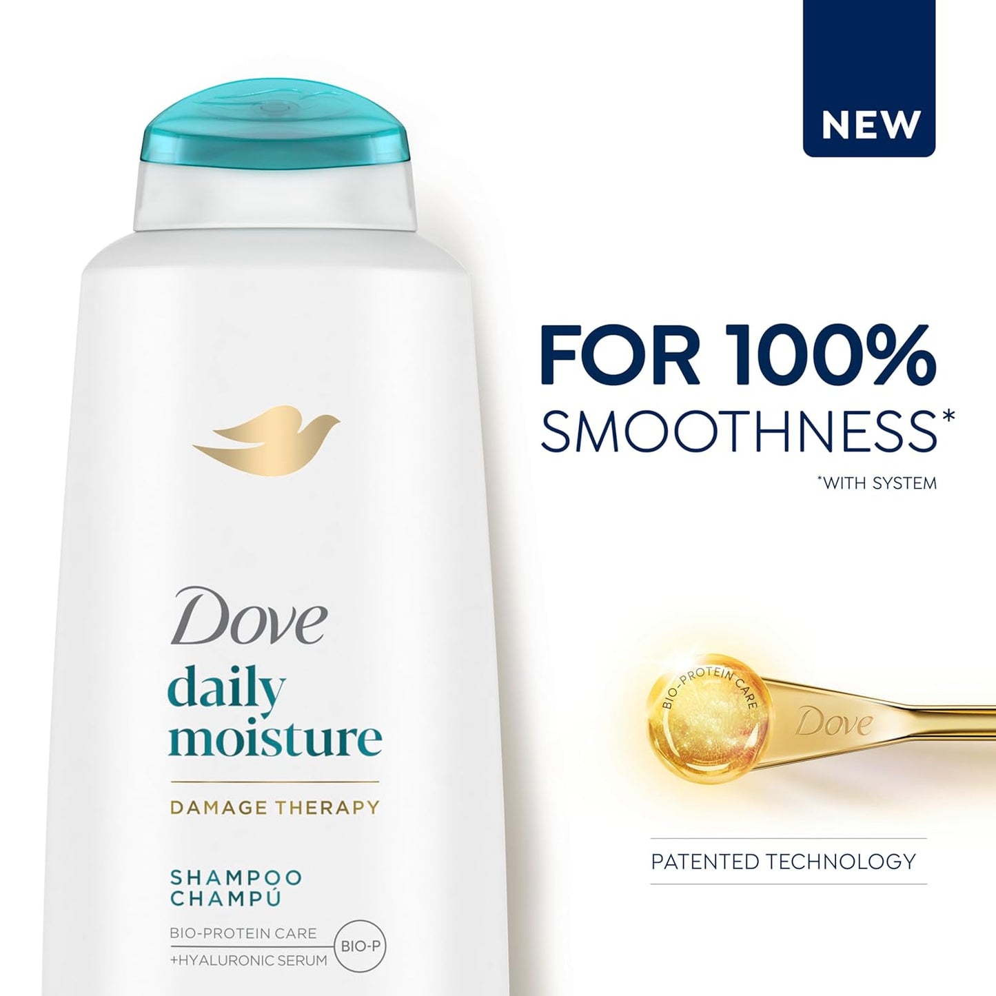 Dove Damage Therapy Shampoo 6-Pack, Coconut & Hydration, 24H Hydration for Revitalizing Dry, Damaged Hair, 12 Oz Ea
