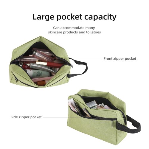 Icramsy Travel Toiletry bag Toiletry bag for women men Hanging toiletry bag Cosmetic bag Travel accessories for Women Men Girls (Grass green)