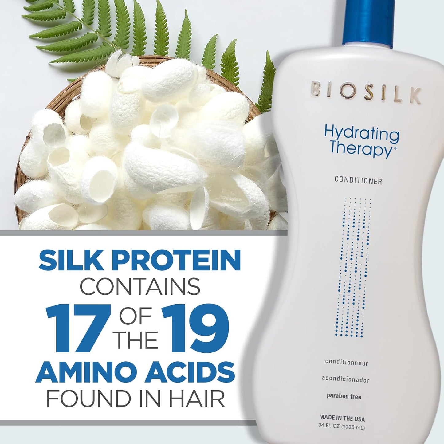 Biosilk Hydrating Therapy Conditioner 34oz - Moisturizing & Nourishing Formula