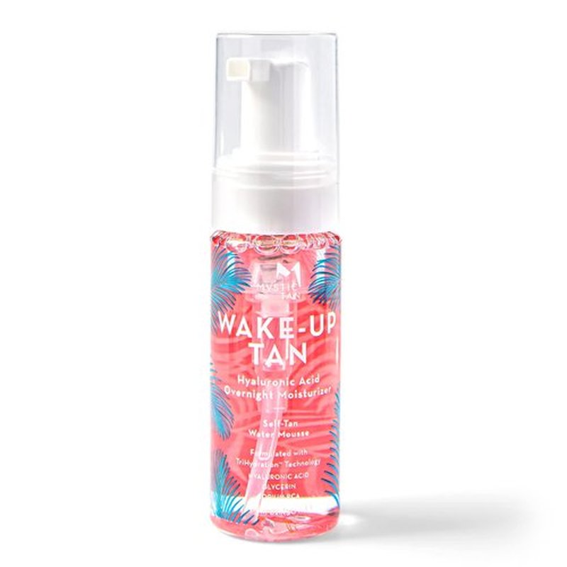 Mystic Tan Wake-Up Tan Hyaluronic Acid Overnight Moisturizer – Self-Tan Water Mousse, Travel Size, 1.7 fl. oz.