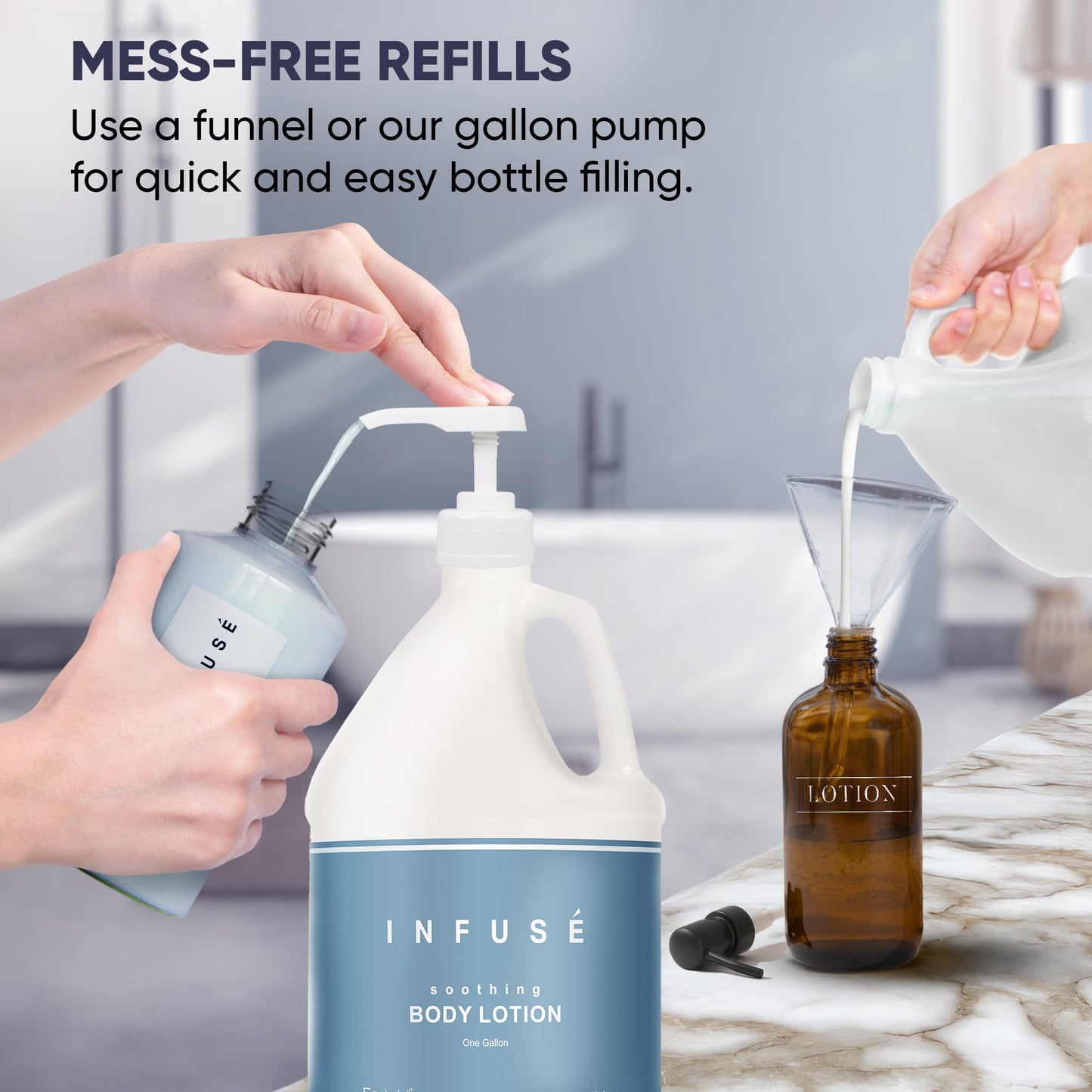 1-Shoppe All-in-Kit H2O Tropical Infuse Hotel Body Lotion | 1 Gallon | For Hospitality & Vacation Rentals to Refill Dispensers | (Single Gallon)