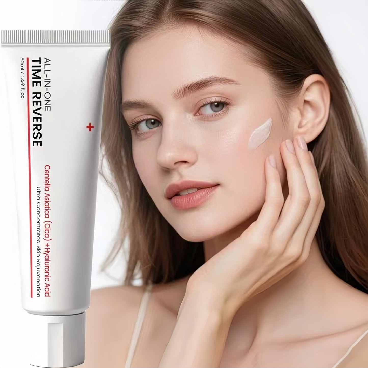 WWNTUWL 2PCS All-In-One Time Reverse Cream, Deeply Moisturizes and Nourishes the Skin, Nourishing, Hydrates, Firms & Reduces Wrinkles with Centella Asiatica (Cica), Collagen & Hyaluronic Acid