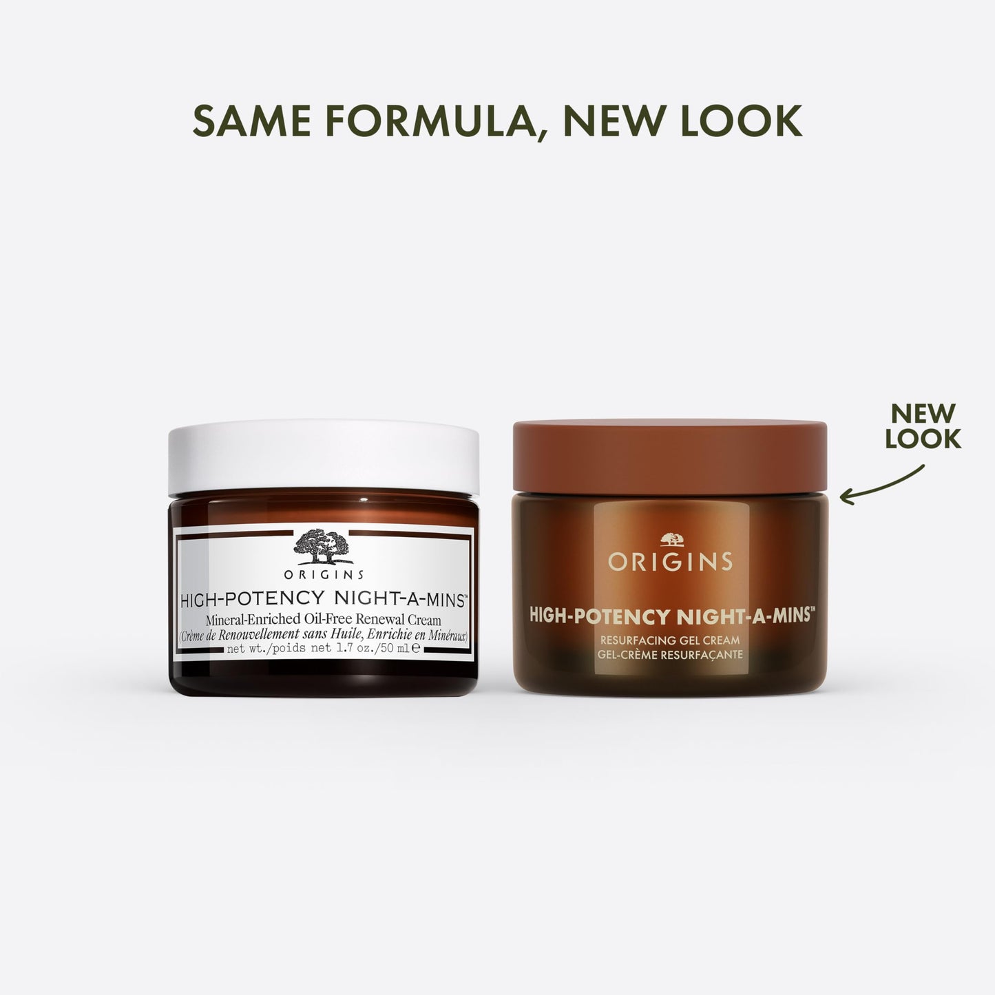 Origins High-Potency Night-A-Mins Resurfacing Gel Face Moisturizer with Fruit-Derived AHAs and Jojoba | Night Cream, 1.7 Fl Oz
