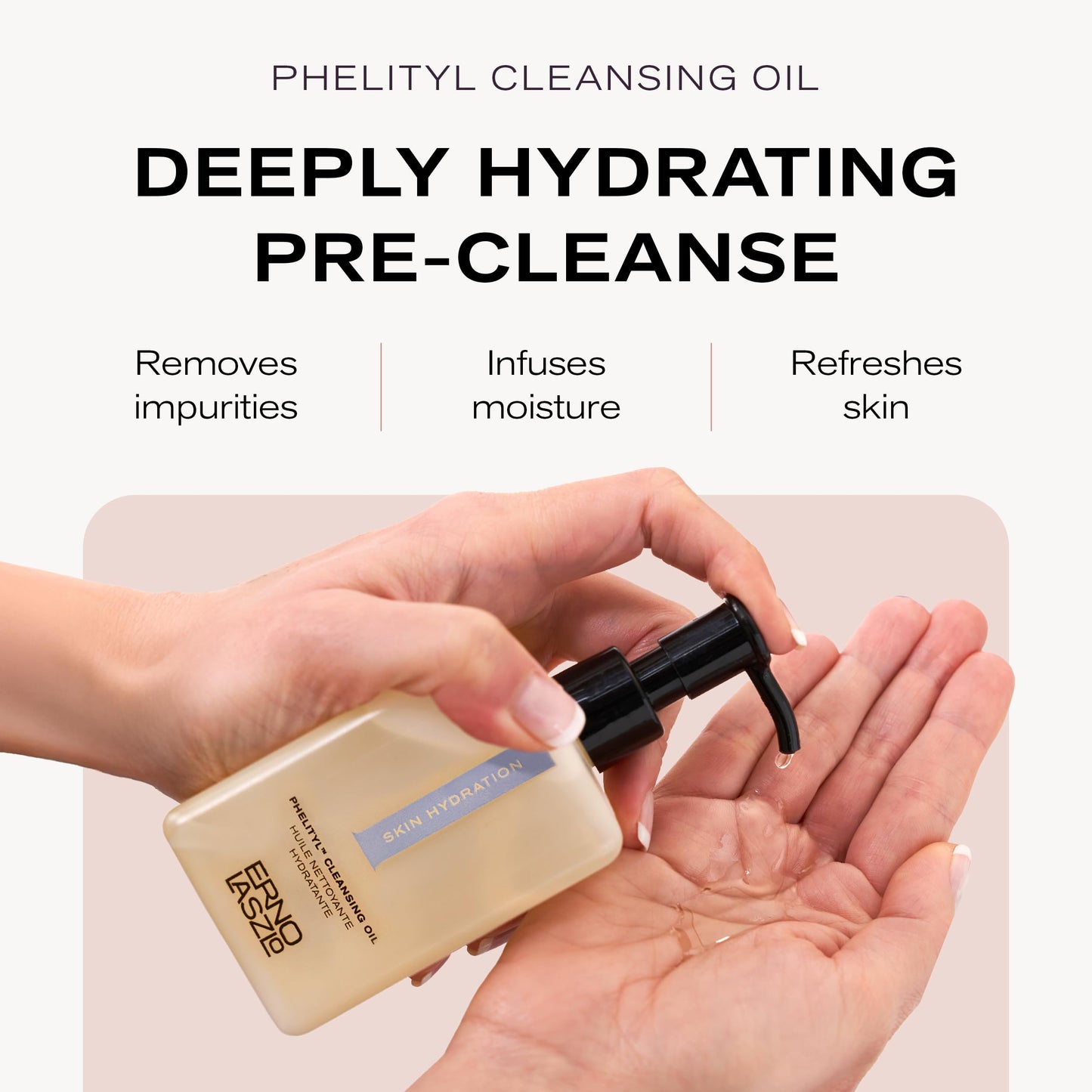 Erno Laszlo Phelityl Cleansing Oil, Hydrating Makeup Remover, Gentle Oil Facial Cleanser for Dry Skin, Double Cleanse, 6.4 Oz